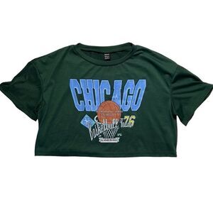 SHEIN Chicago Crop Top Tee